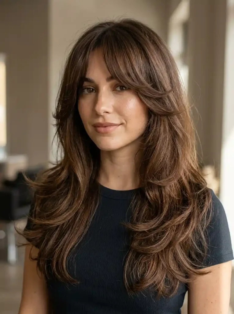 Butterfly Haircut with Face-Framing Pieces