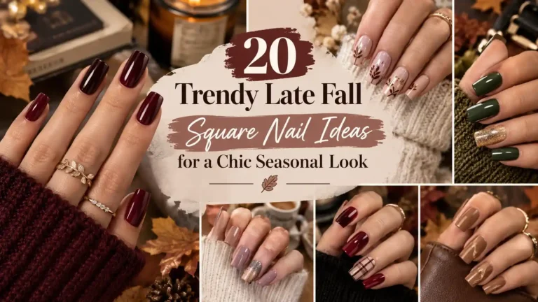 20 Trendy Late Fall Square Nail Ideas