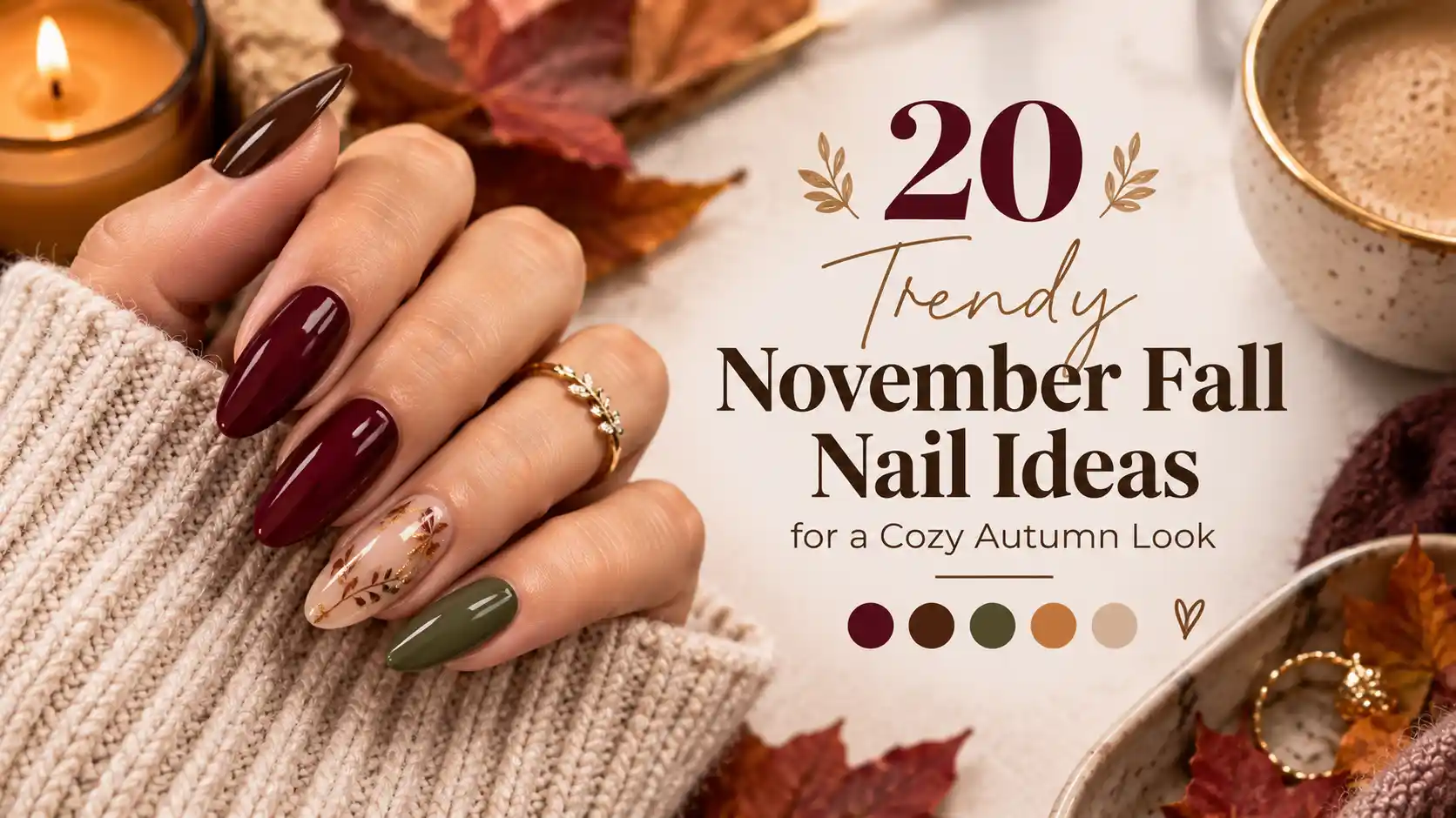 20 Trendy November Fall Nail Ideas for a Cozy Autumn Look