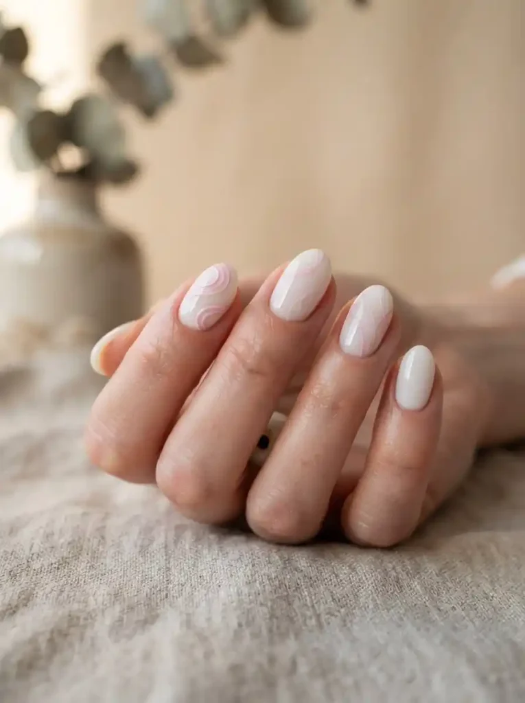 Pink & White Swirls