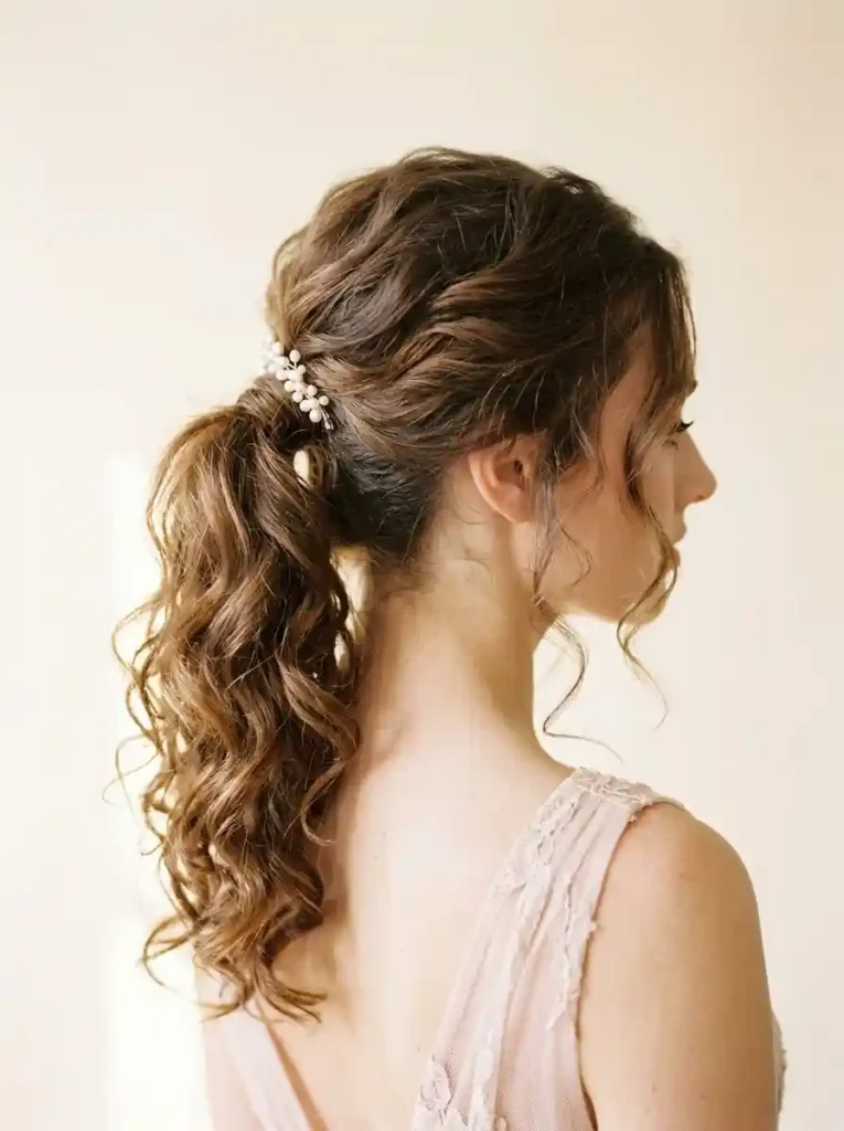 Romantic Curly Ponytail With Loose Curls