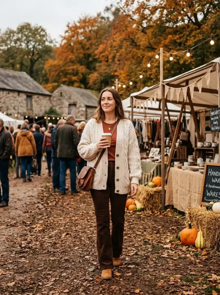 Boho Cardigan and Flared Trousers