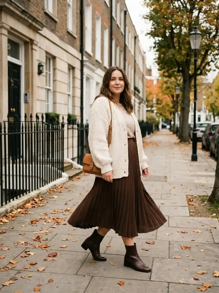 Cosy Cardigan and Midi Skirt