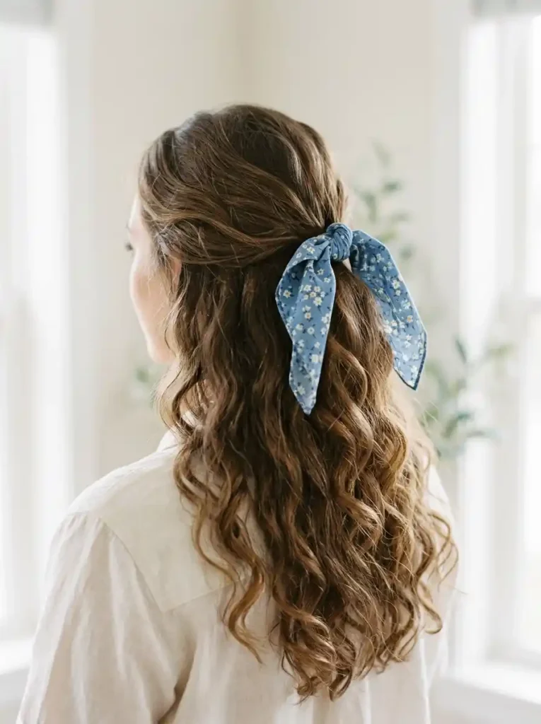 Half-Up Bandana Hairstyle