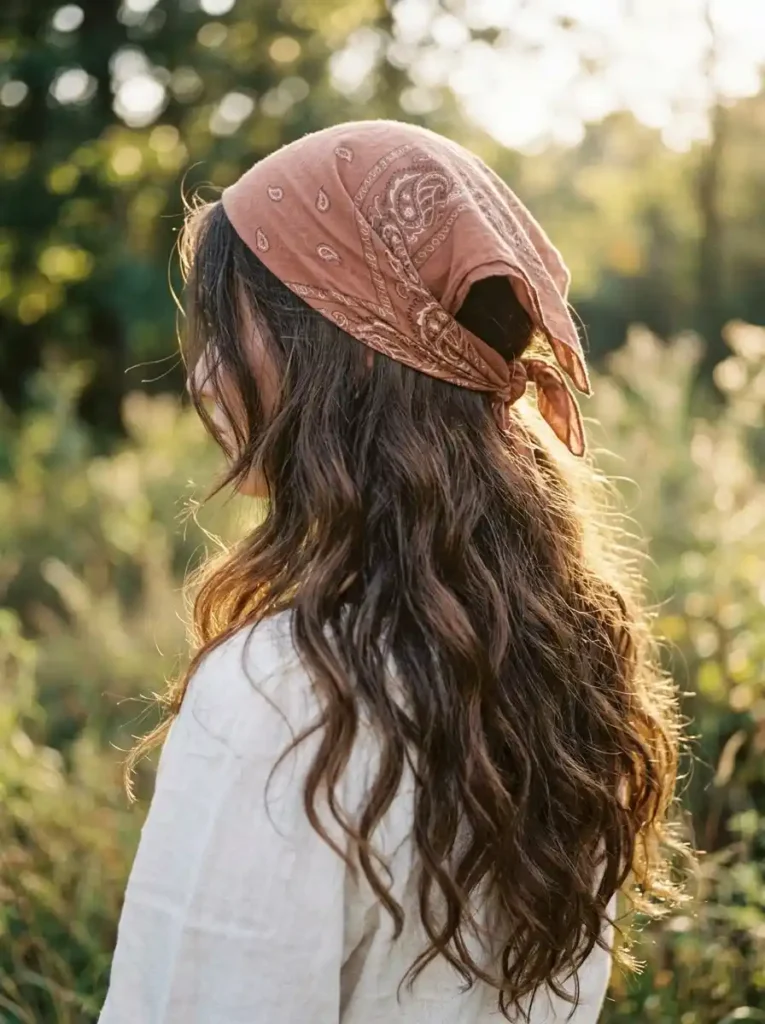 Boho Bandana with Loose Waves