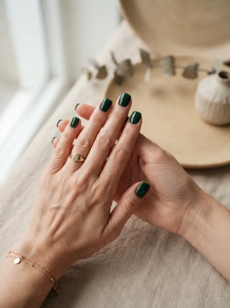 Forest Green Nails