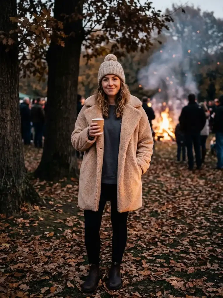 Teddy Coat and Leggings