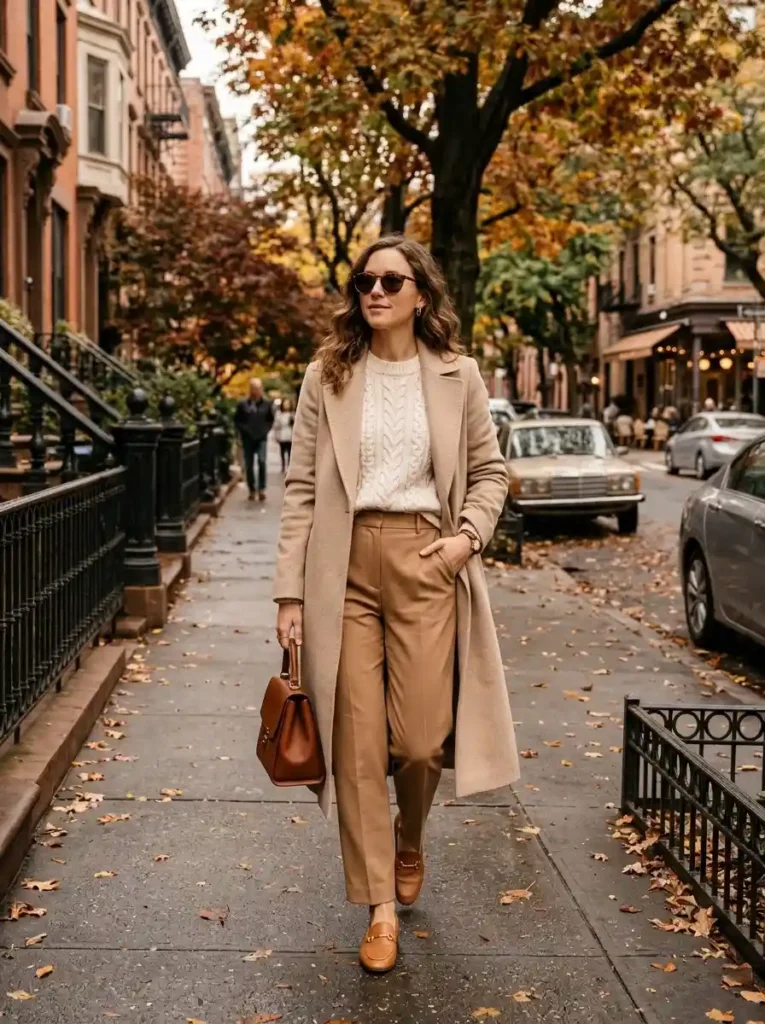 Monochrome Beige Autumn Outfit