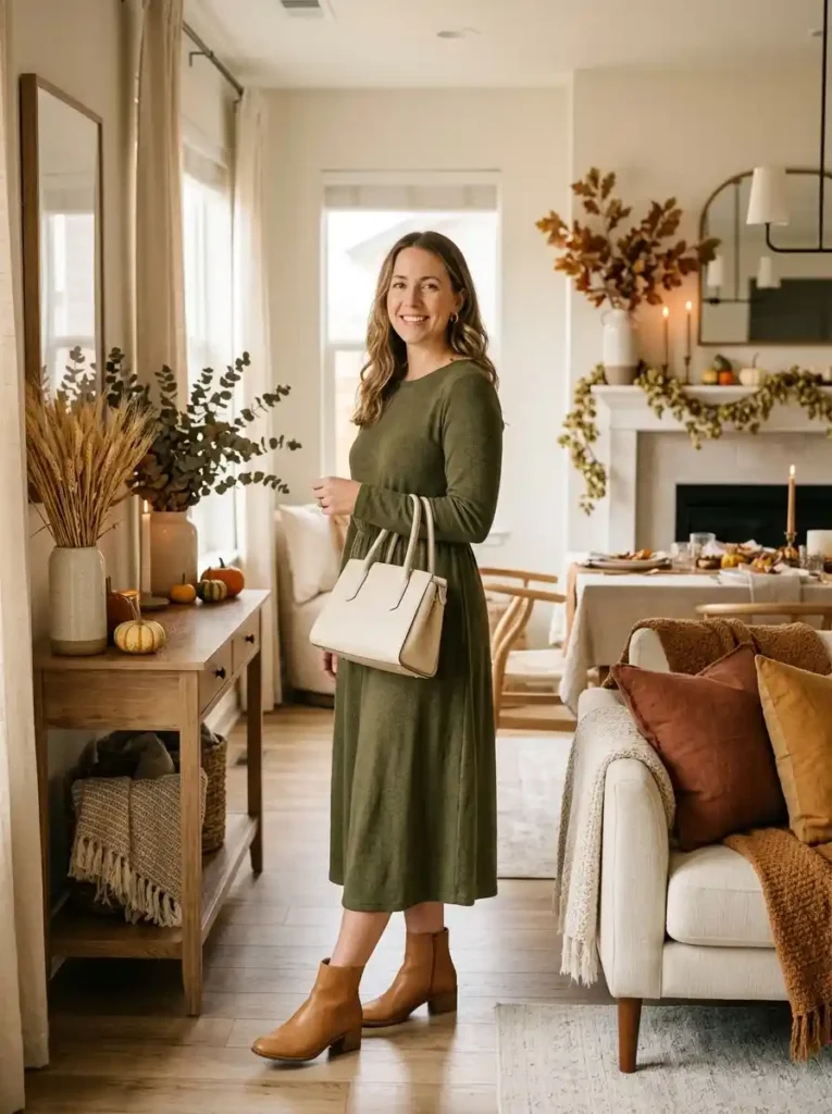 Olive Green Dress