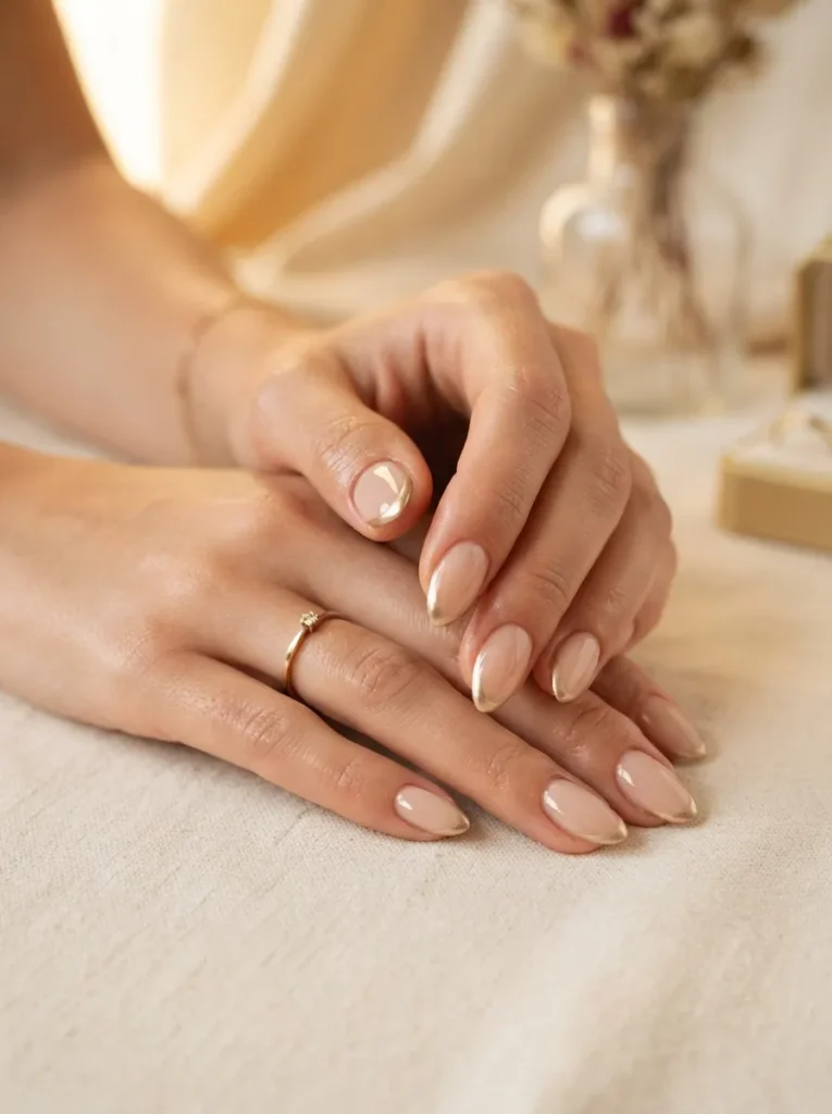Golden French Tips