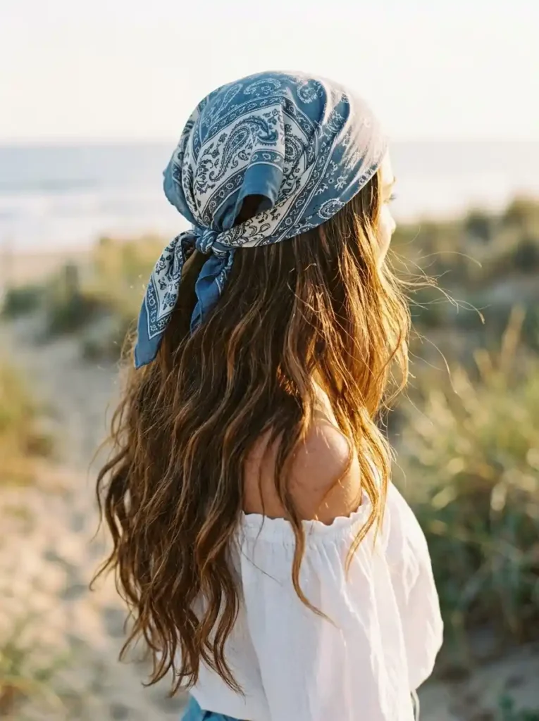 Bandana with Beach Waves